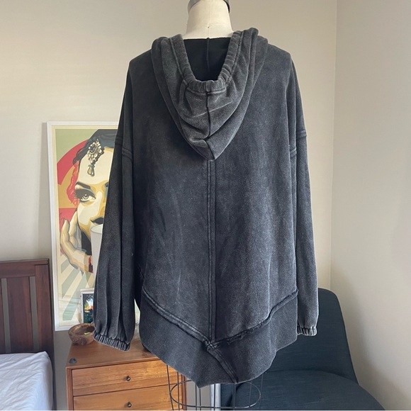 F34 Black Hoodie Sweatshirt Tunic - Picture 7 of 9